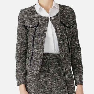 Slate & Willow Charcoal Gray Tweed Business Casual Jacket Size Small or Medium
